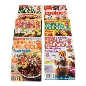 Taste Of Homes Simple‎ and Delicious Back Issues Recipes Magazines 2016 set Of 6